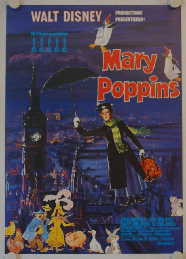 Mary Poppins re-release german movie poster